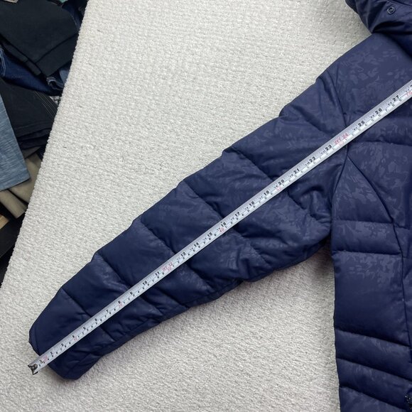 Columbia Catherine Creek Duck Down Feather Parka Jacket Wom Sz L Blue Floral AOP - Picture 9 of 14